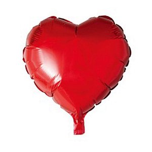 Balao Metalizado Coracao 18" -Pacote C/ 20 Unidades