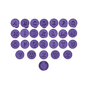 Carimbo 5061 - Marcador Brigadeiro - Alfabeto com Ramos