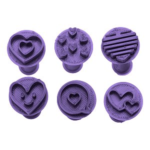 Carimbo 5093 - Marcador Brigadeiro - Corações 02 - Flexarte