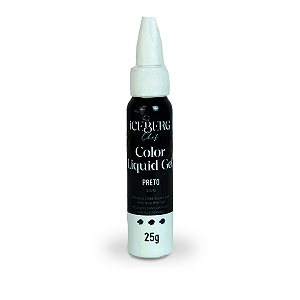 Corante Preto Liquid Gel 25g Iceberg Chef Original