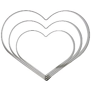 Cortador Kit Coração com 3 pçs 044 RR Cortadores - Flexarte