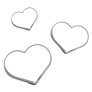 Cortador Kit Mini Coração 3 pçs 017 RR Cortadores - Flexarte