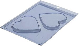 Forma de Chocolate  Placa Coração Acetato - Porto Formas