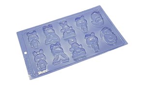 Forma de Chocolate Coelhinhos Variados Pro  - Porto Formas