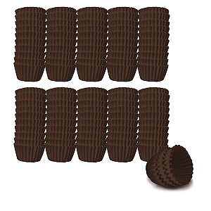 Kit - 10 Forminhas Impermeável Marrom  - Nº 4