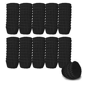 Kit 10 Forminhas Lisa Preta  - Nº 5