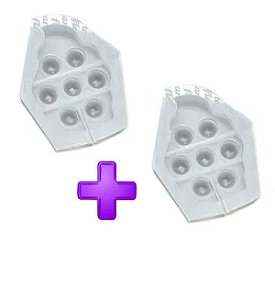 Kit C 2 Moldes 691 - Pirulitos Fidget Pop It - Cupcake 6cm