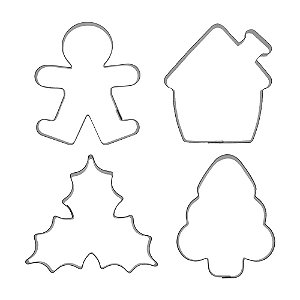 Kit Cortador de Natal 10 P - 612 - 4unid - RR Cort - Flexarte