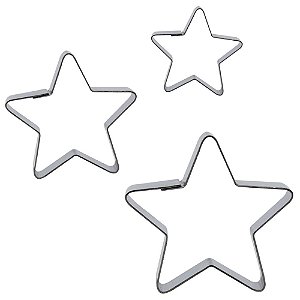 Kit Cortador Mini Estrela 3 Pçs - 021 RR Cortadores - Flexarte