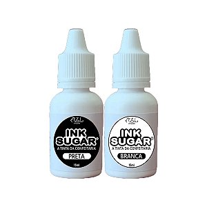 Kit Ink Sugar - 2 Cores (Preto e Branco) - 15ml