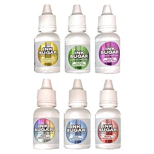 Kit Ink Sugar Perolado - 6 Cores  - 15ml - Flexarte