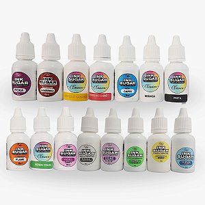 Kit Tinta Ink Sugar com 16 Cores - 15ml cada - Flexarte