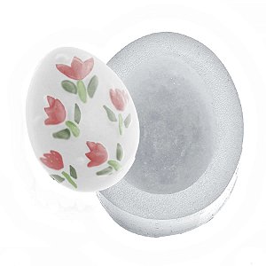 Molde de  Silicone 010 - Ovo Floral