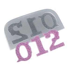 Molde de  Silicone 148 - Números Grandes 0-1-2