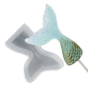 Molde de  Silicone 166 - Pirulito Cauda de Sereia