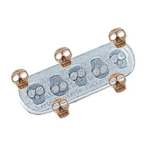 Molde de  Silicone 186 - Mini Caveiras - Halloween Flexarte