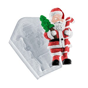 Molde de  Silicone 189 - Papai Noel c/ Cajado