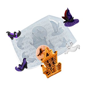 Molde de  Silicone 201 - Halloween Fantasma - Flexarte