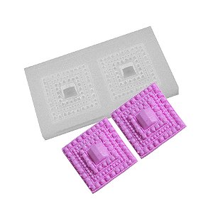 Molde de  Silicone 208 - Jóia Quadrada