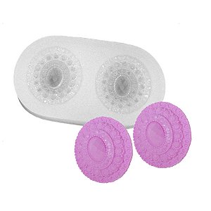Molde de  Silicone 212 - Jóia Redonda Detalhada