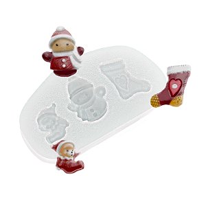 Molde de  Silicone 234 - Trio de Natal 4