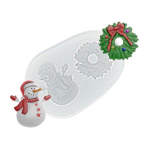 Molde de  Silicone 238 - Par de Natal 2