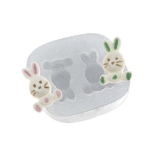 Molde de  Silicone 286 - Dupla de Mini Coelhos 2