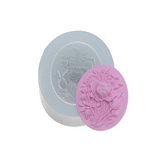Molde de  Silicone 298 - Camafeu de Rosas