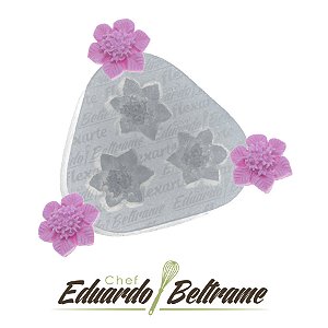 Molde de  Silicone 305 - Trio de Florzinhas