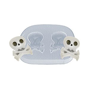 Molde de  Silicone 333 - Caveirinhas - Halloween - Flexarte