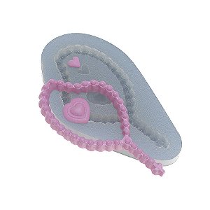 Molde de  Silicone 353 - Terço + Mini Corações