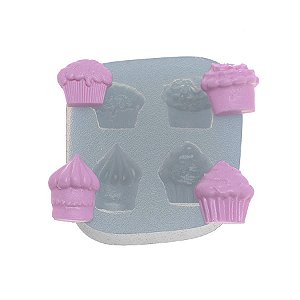Molde de  Silicone 368 - Quarteto de Cupcakes 1
