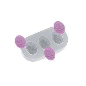 Molde de  Silicone 389 - Trio de Mini Anjos