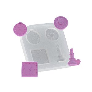 Molde de  Silicone 446 - Relógios + Candelabro