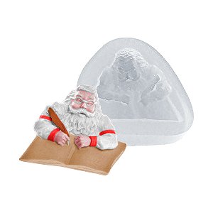Molde de  Silicone 458 - Papai Noel Escritor