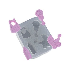 Molde de  Silicone 501 - Quarteto de Objetos para Bebê