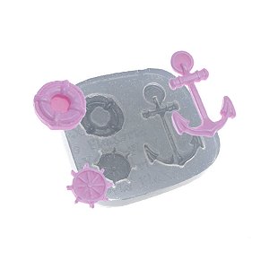 Molde de  Silicone 514 - Âncora + Boia + Timão