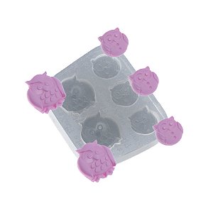 Molde de  Silicone 517 - Quinteto de Corujas