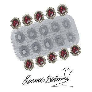 Molde de  Silicone 590 - Jóia Pró - Oval Saint X10 - EB