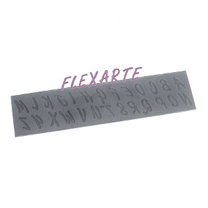 Molde de  Silicone 613 - Alfabeto handwriting Médio Maiúsculo