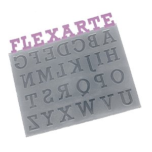 Molde de  Silicone 616 - Alfabeto University Médio