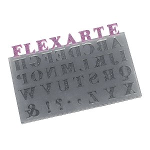 Molde de  Silicone 617 - Alfabeto Detalhado Pequeno