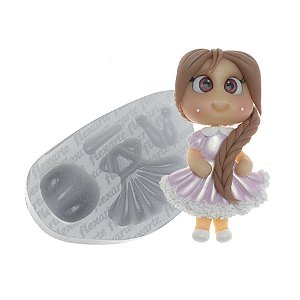 Molde de  Silicone 628 - Bonequinha Thaila