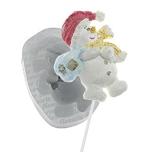 Molde de  Silicone 639 - Pirulito Boneco de Neve Médio