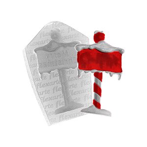 Molde de  Silicone 674 - Placa Merry Christmas