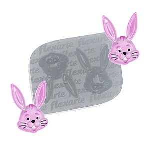 Molde de  Silicone 718 - Dupla de Coelhos Becky