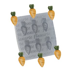 Molde de  Silicone 721 - Sexteto de Mini Cenouras