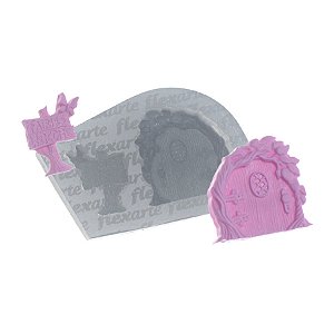 Molde de  Silicone 730 - Portinha Medieval Oval Pequena