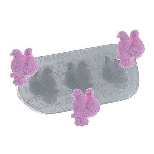 Molde de  Silicone 732 - Casais de Passarinhos Namorados