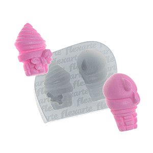 Molde de  Silicone 744 - Sorvete + Cupcake